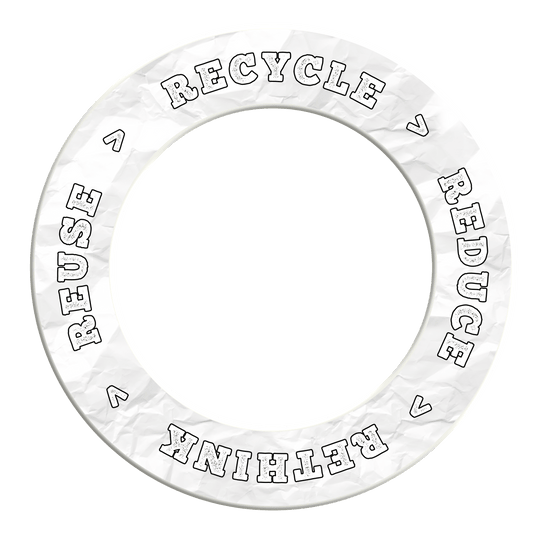 McDart Recycle Reduce Rethink Reuse Dartboard Surround Ein Dartboard-Surround mit einfarbiger Optik und mattem Glanz ist mittig platziert. Die Linie ist klar gezogen.