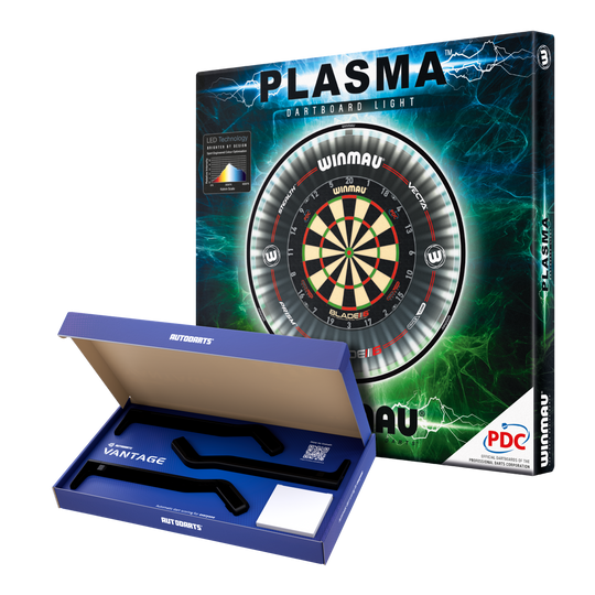 Systém automatického bodování Autodarts Vantage Das Bild zeigt das Autodarts Vantage Auto-Scoring-System. Es ist wahrscheinlich ein System zur automatischen Auswertung von Dartergebnissen.