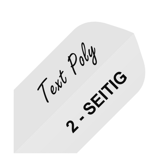 10 Satz Bedruckte Flights 2-Seitig - Wunschtext - Poly Slim