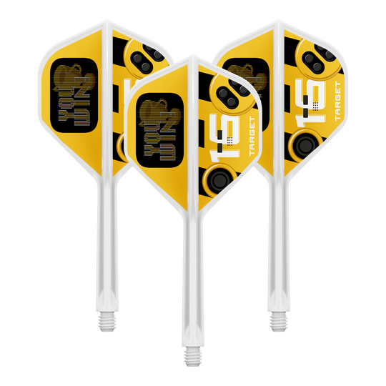 Target K-Flex You Win No2 Standard Flights Das Bild zeigt einen Artikel mit dem Dateinamen 410593_Target_K-Flex_YouWin_No2_Standard_Flights_33mm_1Set. Wahrscheinlich ist es ein Set von Dart-Flights in 33mm Größe.