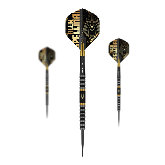 Freccette in acciaio Winmau Alex Spellman Auf dem Bild ist das Winmau Alex Spellman Steeldarts Set zu sehen. Es handelt sich um ein komplettes Set für Dartspieler.