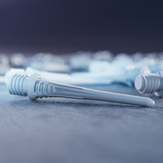 Target Cryo Softdartspitzen 30er Pack - Weiß ist fotografiert worden. Die Packung enthält mehrere weiße Softdartspitzen.