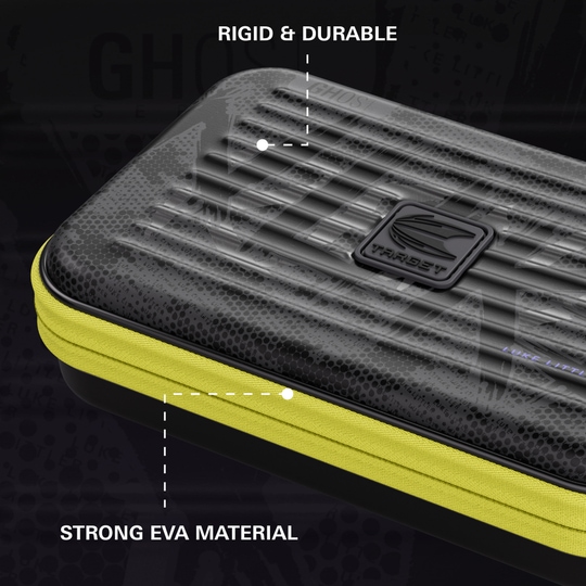 Pouzdro na šipky Takoma XL Ghost Series Luke Littler Das Bild zeigt das Takoma XL Ghost Series Luke Littler Dartcase. Es handelt sich um ein Etui zum sicheren Transport von Darts.