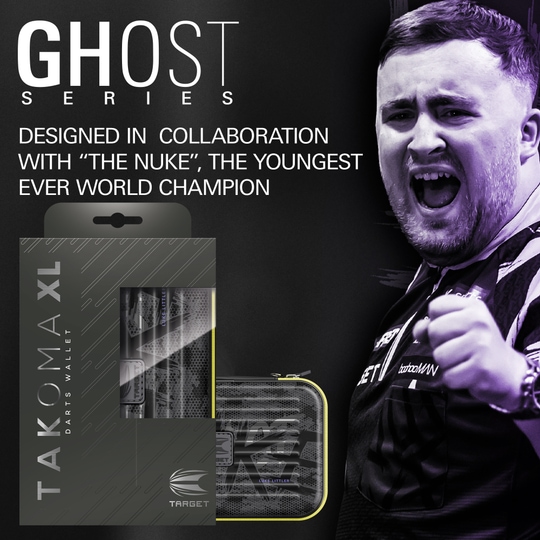 Pouzdro na šipky Takoma XL Ghost Series Luke Littler Zu sehen ist das Takoma XL Ghost Series Luke Littler Dartcase. Das Dartcase ist modern gestaltet und dient zur Aufbewahrung von Darts.