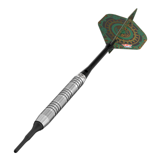 Šipky Bulls NL Direct Tungsten Soft - 18g Abgebildet ist eine weitere Ansicht Bulls NL Direct Tungsten Softdarts - 18g. Die Darts sind in metallischer Optik gehalten.