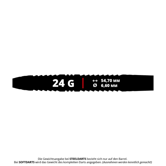 Rzutki stalowe Bulls NL Lerena Rietbergen - 24g Das Produkt Bulls NL Lerena Rietbergen Steeldarts - 24g ist zu sehen. Die Steeldarts erscheinen in einer Nahaufnahme.