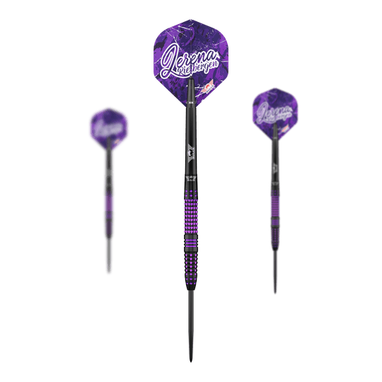 Rzutki stalowe Bulls NL Lerena Rietbergen - 24g Auf dem Bild sieht man das Set der Bulls NL Lerena Rietbergen Steeldarts - 24g. Die Steeldarts werden vollständig präsentiert.