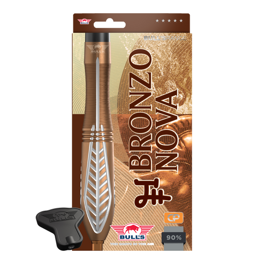 Šipky Bulls NL Bronzo Nova Convertible Point Steel Darts Abgebildet sind Bulls NL Bronzo Nova Convertible Point Steeldarts. Das Set erlaubt verschiedene Wurftechniken.
