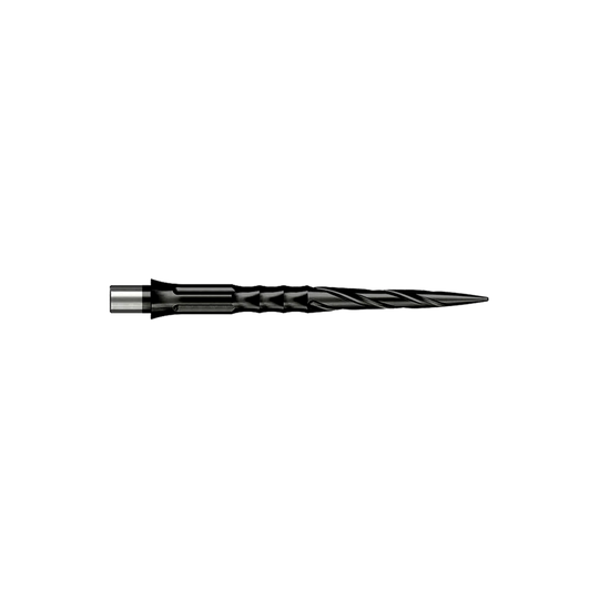 Puntas de dardos de acero Caliburn System - Spiro - Sin pestaña - Negras Abgebildet sind Caliburn Evo System Steeldartspitzen vom Typ Spiro NoLip in Schwarz mit 28 mm Länge. Das Produkt ist für den Einsatz in Steeldarts geeignet.