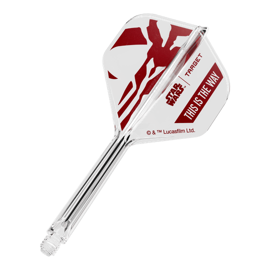 Target Star Wars K-Flex-Set Mandalorian No2 Standard Flights Foto eines Star Wars K-Flex 'This Is The Way' Produkts. Zu sehen sind Standard Flights mit 33 mm Länge.