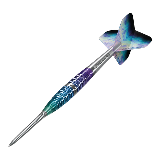 Dardos de acero Precise 180 Northern Lights Abgebildet sind die Precise 180 Northern Lights Steeldarts. Die Steeldarts zeichnen sich durch ihr spezielles Design aus.