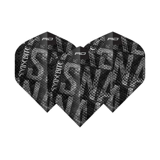 Red Dragon Pro Player Premium Peter Wright Black Mamba Premium No2 Standard Flights Das Bild zeigt ein Set der Red Dragon Pro Player Premium Peter Wright Black Mamba Premium No2 Standard Flights. Sie sind robust und perfekt für Dartfans.