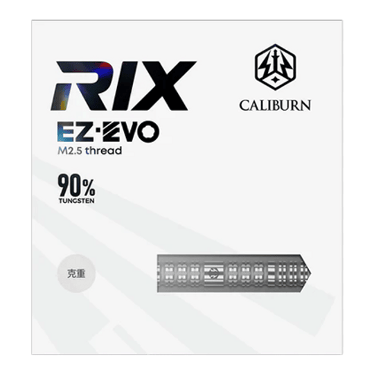 Ocelové šipky Caliburn Rix EZ-EVO R1 Zu sehen sind die Caliburn Rix EZ-EVO R1 Steeldarts. Diese Darts zeichnen sich durch ihr modernes Design und ihre hohe Qualität aus.