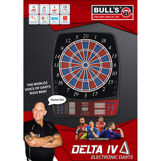 BULL'S Delta IV RB Sound Elektronik Dartboard