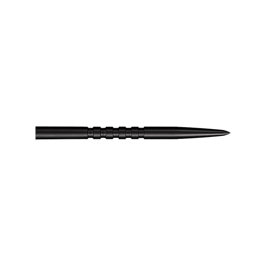 Ocelové hroty šipek Shot Grip Point - černé Abgebildet sind schwarze Steeldartspitzen. Das Modell ist Grip Point mit einer Länge von 35 mm.