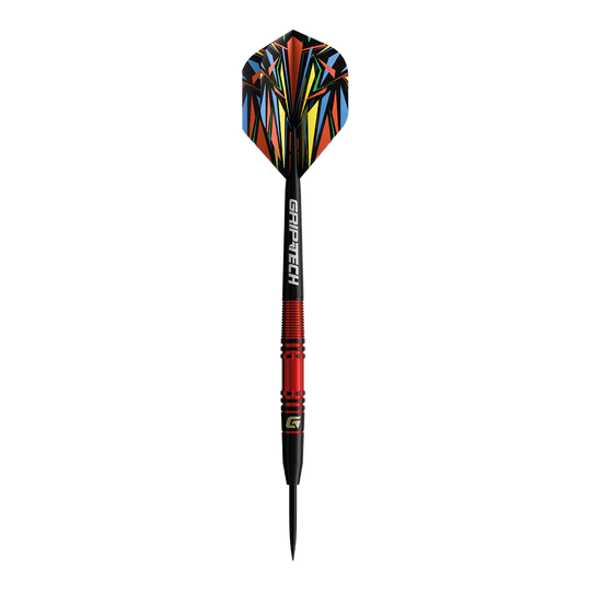 Dardos de acero de tungsteno rojo GOAT Athlete Abgebildet ist das Produkt GOAT Athlete Red Tungsten Steeldarts. Die Darts haben ein auffälliges rotes Design.