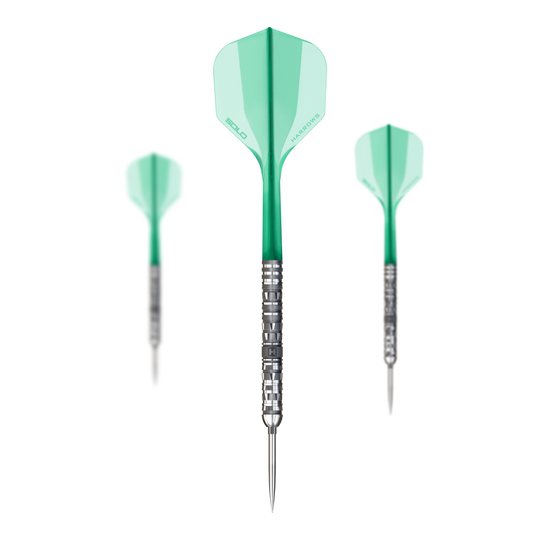 Harrows Torrent Parallel Quick Point Steeldarts Das Bild zeigt Harrows Torrent Parallel Quick Point Steeldarts als Set. Mehrere Darts sind nebeneinander angeordnet.