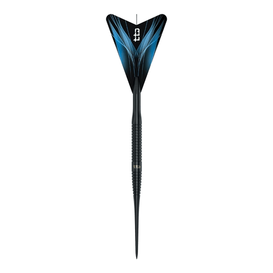 Caliburn TTD Complete Titanium T3 černé ocelové šipky - 7g Die Abbildung präsentiert die Caliburn TTD Complete Titanium T3 Black Steeldarts mit einem Gewicht von 7g. Sie sind hochwertig verarbeitet und ideal für Präzisionswürfe.
