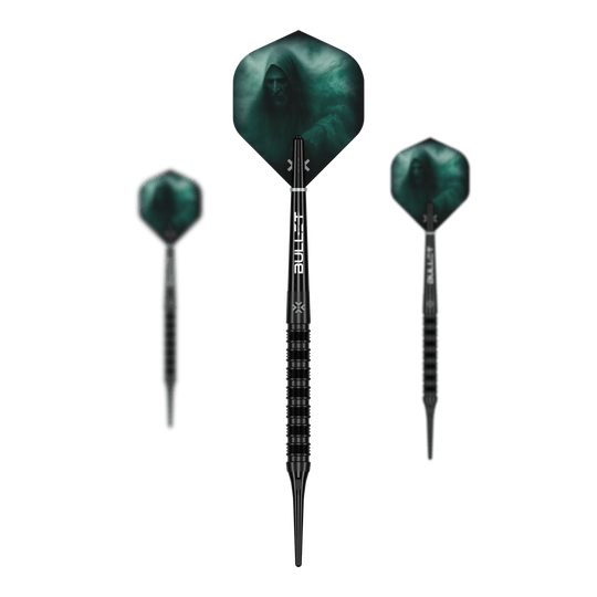 Měkké šipky Bullet Shadow - 20g Abgebildet ist das Set Bullet Shadow Softdarts - 20g. Die Pfeile sind hochwertig verarbeitet und ideal für das Softdartspiel.