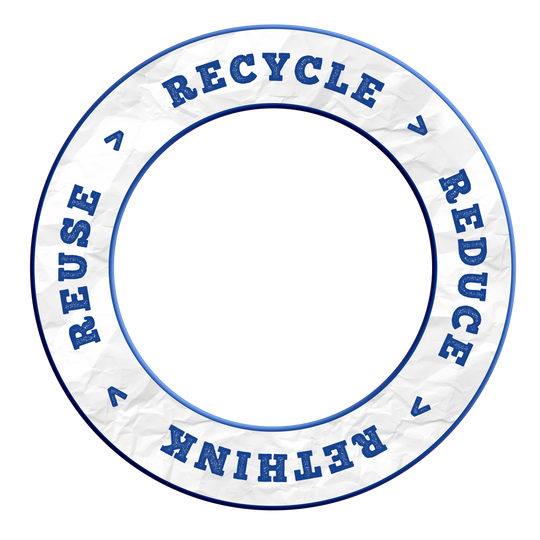 McDart Recycle Reduce Rethink Reuse Dartboard Surround Mehrere Dartboard-Surrounds mit identischem Aufdruck werden gezeigt. Die Anordnung ist gleichförmig.