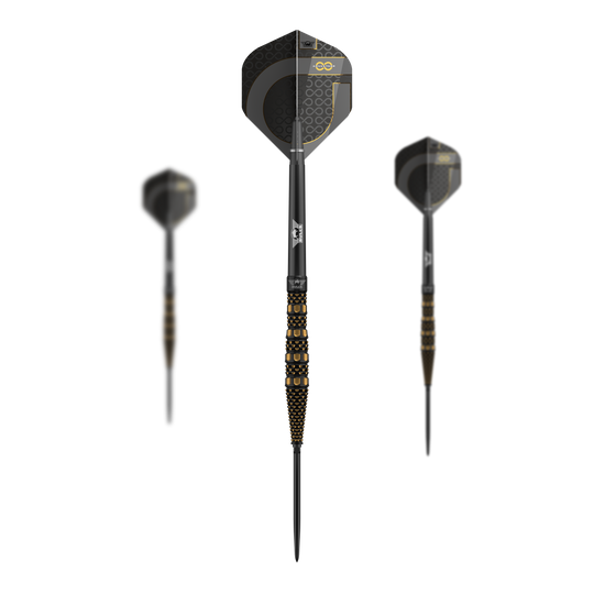 Šipky Bulls NL Advantage 95 Slope Convertible Point Steel Darts Zu sehen ist ein Set Bulls NL Advantage 95 Slope Convertible Point Steeldarts. Das Set ist vollständig dargestellt.