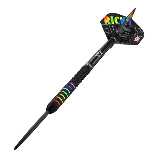 Bulls NL Ricky Evans Rapid 95 steel darts Das Bild zeigt die Bulls NL Ricky Evans Rapid 95 Steeldarts mit 23 Gramm. Die Steeldarts haben ein stilvolles Design und sind für das Dartspiel geeignet.