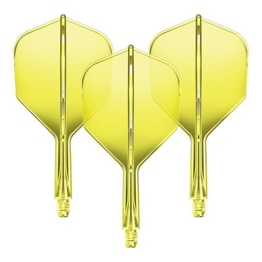 Systém letové hřídele GOAT A1R No6 - neonově žlutá Ein Flight-Shaft-System GOAT A1R No6 in Neon-Gelb mit 19mm Länge ist zu sehen. Das Set besteht aus Komponenten für Dartpfeile.