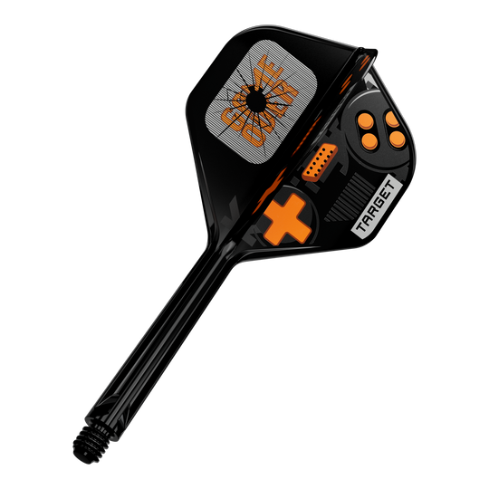 Target K-Flex Game Over No2 Standard Flights Abgebildet ist ein Produkt mit dem Namen 410581_Target_K-Flex_GameOver_No2_Standard_Flights_33mm_1. Es handelt sich um ein Zubehörteil für Darts, vermutlich ein Dart-Flight.