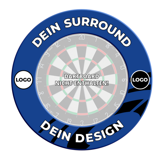 Abgebildet ist ein Artikel namens MSF-Blau_Dartboard_Surround_Wunschdruck_Blau_3. Es werden keine weiteren Produktinformationen bereitgestellt.