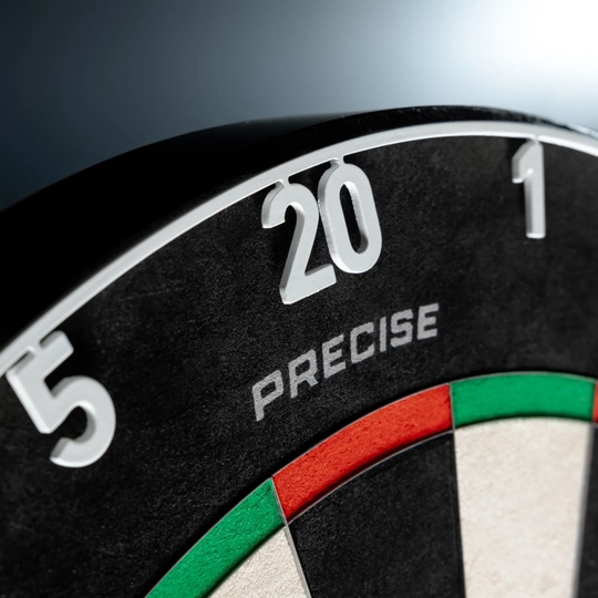 Precise 180 OnePiece Lasercut Zahlenring Gezeigt wird ein weiterer Zahlenring in klassischem Weiß. Er gehört vermutlich zu einem Dartboard-Zubehör.