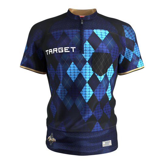Target Beau Greaves dartshirt 2027 Das Target Beau Greaves Dartshirt 2027 ist auf diesem Bild zu erkennen. Es ist eine passende Bekleidung für Dartsportler.