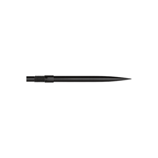 Puntas de dardos Harrows Quick Point - Negras Das Bild zeigt das Produkt mit dem Namen 'QP23974_Harrows_QuickPoint_Dartspitzen_Schwarz_30mm_2'. Es sind schwarze Dartspitzen abgebildet.