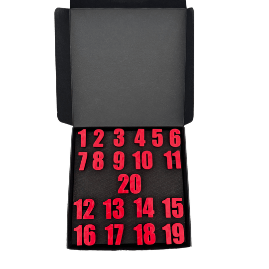 McDart Dartboard Number Rings / Number Ring Classic Bild zeigt eine Classic-Box in Rot. Die Verpackung ist im klassischen Design gehalten.
