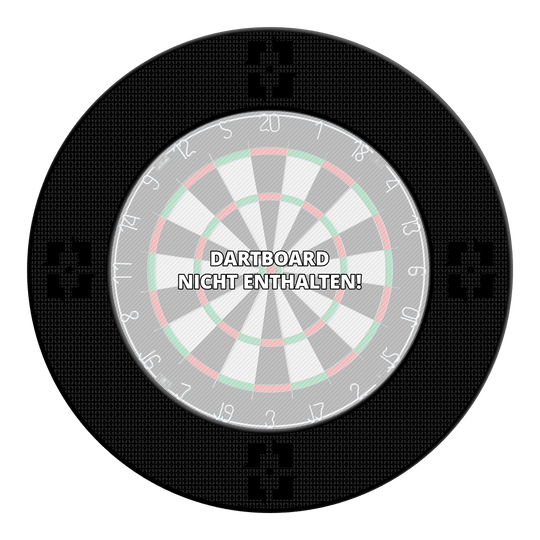 McDart Precision Nano Dartboard Surround Das Bild zeigt das Produkt "McDart Precision Nano Dartboard Surround". In der Mitte steht der Hinweis: "Dartboard nicht enthalten!"