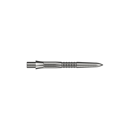 Puntas de dardos Mission Caliburn EVO GV1 - plateadas Das Bild zeigt eine silberne Steeldartspitze mit 26mm Länge. Es handelt sich um Mission Caliburn EVO GV1 Steeldartspitzen.