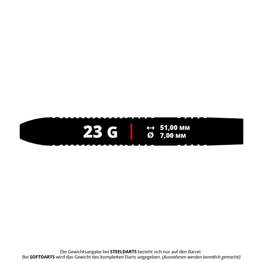 Bulls Cor Dekker The Sheriff Steeldarts - 23g Abgebildet sind Bulls Cor Dekker The Sheriff Steeldarts mit 23 Gramm Gewicht. Diese Steeldarts sind für Präzision und Kontrolle beim Dartspiel geeignet.