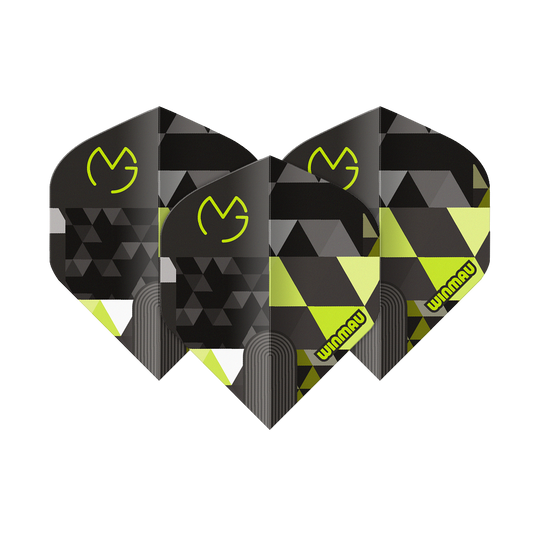 Letky Winmau Prism Delta MvG Logo Green No2 Standard Winmau Prism Delta MvG Logo Green No2 Standard Flights sind zu sehen. Das Produkt wird häufig bei Darts verwendet.