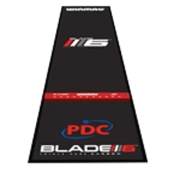 Die Winmau Pro Zone Precision Blade 6 Soft Dartmatte ist auf dem Bild zu sehen. Es handelt sich um eine hochwertige Dartmatte für Softdarts.