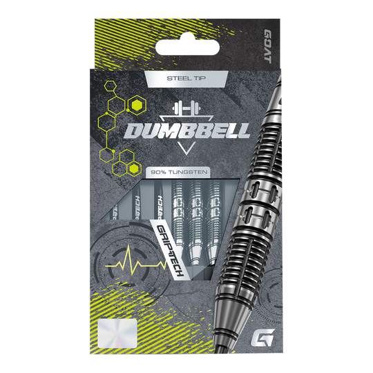 GOAT Dumbbell Steeldarts Hier sieht man die GOAT Dumbbell Steeldarts. Die Steeldarts besitzen ein unverwechselbares Aussehen.