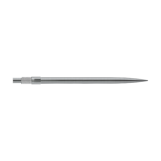 Das Bild zeigt vermutlich silberne Dartspitzen von Harrows in 40mm Länge. Der Dateiname lautet 'QP23950_Harrows_QuickPoint_Dartspitzen_Silber_40mm_2'.