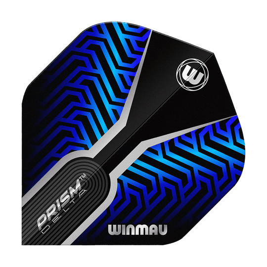 Winmau Prism Delta Blue No2 Standard Flights Hier zu sehen sind die Winmau Prism Delta Blue No2 Standard Flights. Die Dart Flights verfügen über ein auffälliges blau-schwarzes Muster.