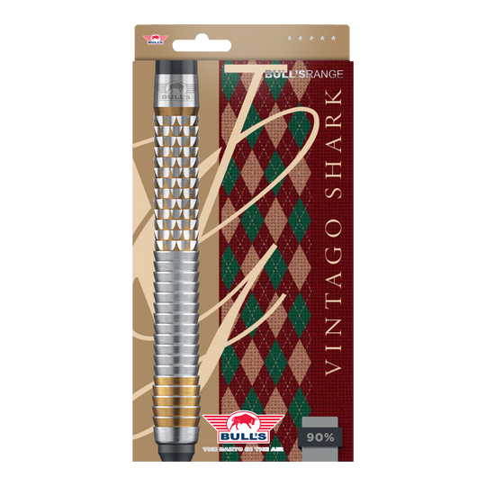 Hier sieht man die Bulls NL Vintago Shark Softdarts - 18g. Sie sind ideal für Softdartspieler geeignet.