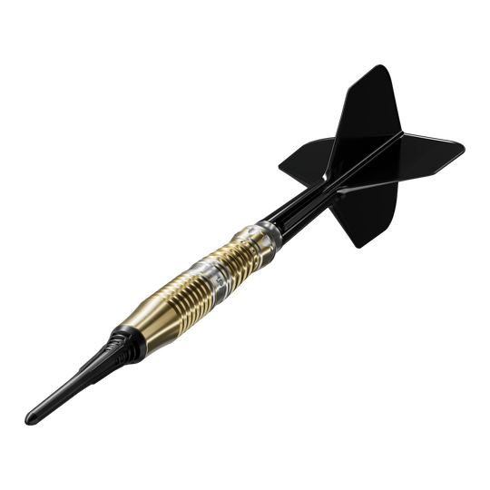 Lotki Enzo Soft Darts marki Target Black Marque – 18 g Target Black Marque Enzo Softdarts - 18g sind auf diesem Bild zu sehen. Perfekt ausbalancierte Softdarts für ambitionierte Spieler.