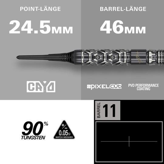 Target Luke Littler Nuke Fallout Softdarts - 19g Target Luke Littler Nuke Fallout Softdarts - 19g