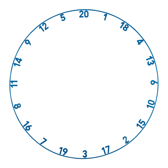Das Bild zeigt ONE1090_Precise180_OnePiece_Lasercut_Zahlenring_ArcticBlue_1. Die Abbildung dient zur Veranschaulichung dieses Produkts oder Dateinamens.