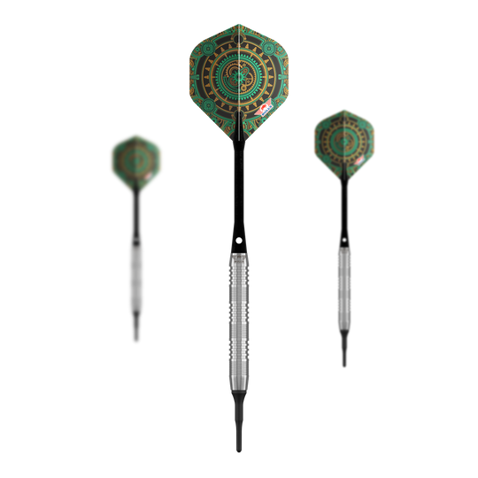 Šipky Bulls NL Direct Tungsten Soft - 18g Zu sehen ist das Set Bulls NL Direct Tungsten Softdarts - 18g. Mehrere Pfeile sind gemeinsam dargestellt.
