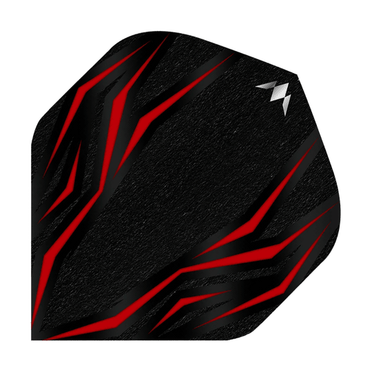 Missione Lava Red n. 6 Voli Mission Lava Red No6 Flights sind auf diesem Bild abgebildet. Die Flights sind in Rot und werden für Dartpfeile verwendet.