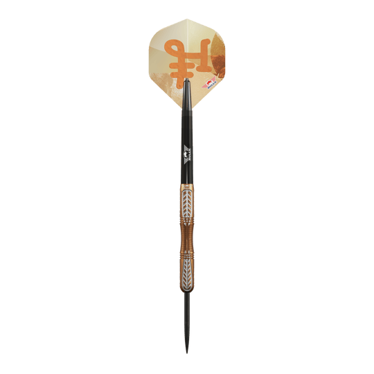 Dardos Bulls NL Bronzo True Steel - 23 g Dieses Bild stellt die Bulls NL Bronzo True Steeldarts - 23g dar. Die Darts sind für den professionellen Einsatz gedacht.