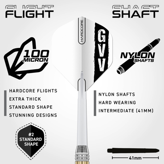 Red Dragon Gian Van Veen Messing Steeldarts - 21 g Zu sehen sind die Red Dragon Gian Van Veen Brass Steeldarts - 21 g. Es handelt sich um Messing-Darts mit einem Gewicht von 21 Gramm.
