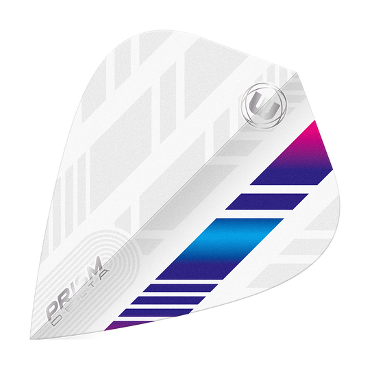 Winmau Delta White Blue Purple Kite Flights